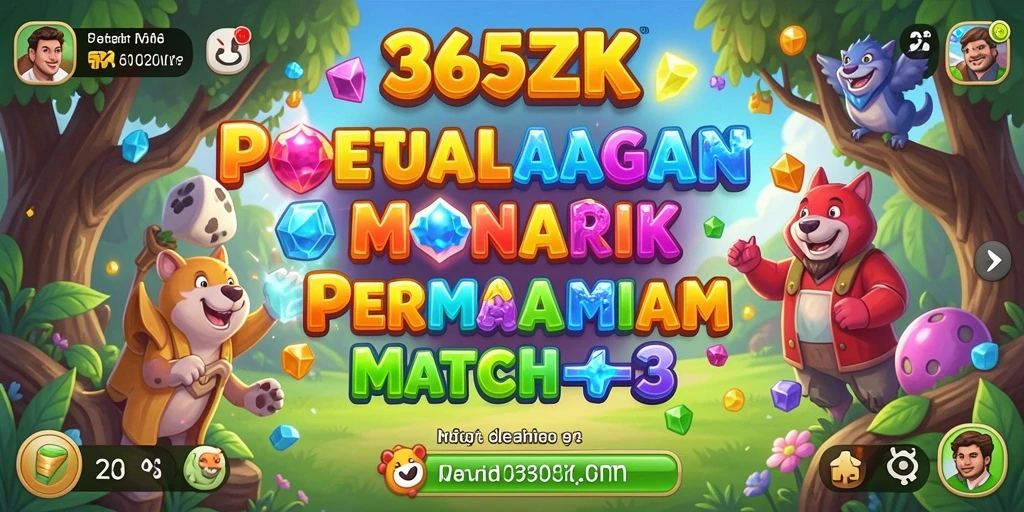Tampilan gameplay seru dari permainan Match-3 365ZK.