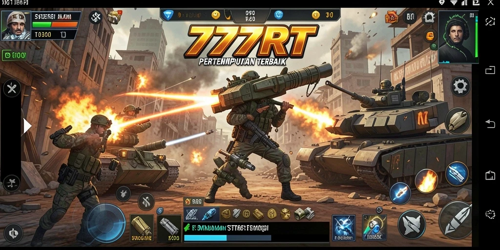 Gameplay mendebarkan di 777RT dengan strategi pertempuran.