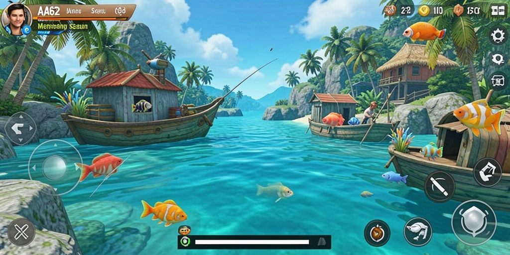 Tangkapan ikan yang menakjubkan dalam gameplay AA62.