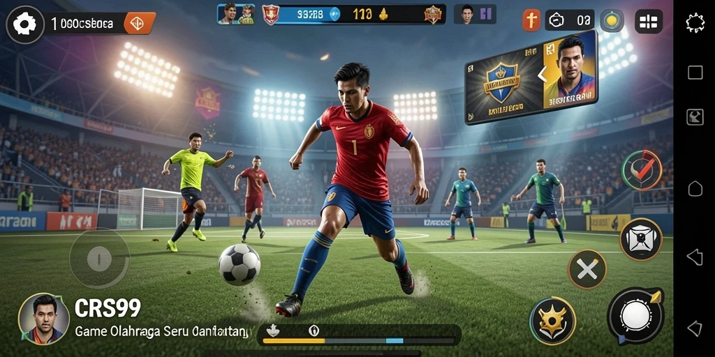 Screenshot dari gameplay CRS99 yang menampilkan aksi olahraga seru.
