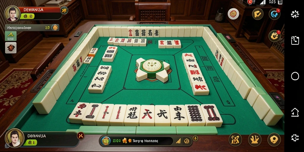 Screenshot gameplay DEWANUSA menampilkan tantangan Mahjong yang mengasyikkan.