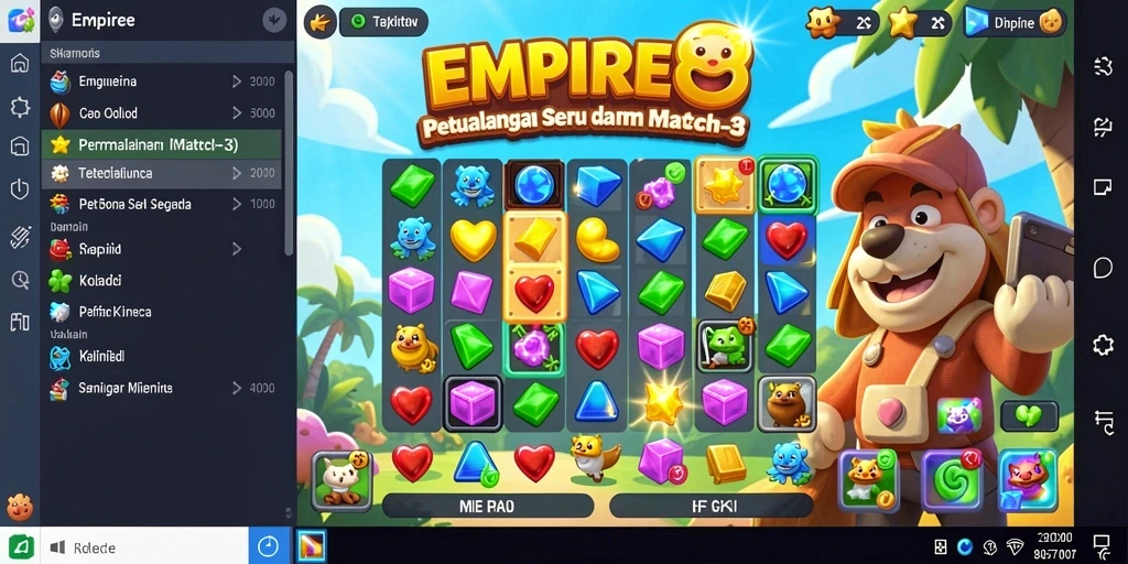 Tampilan gameplay seru EMPIRE88 dengan kombinasi warna cerah.