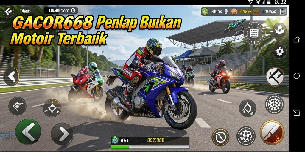 Tampilan gameplay GACOR668 dengan aksi balap motor yang dinamis.