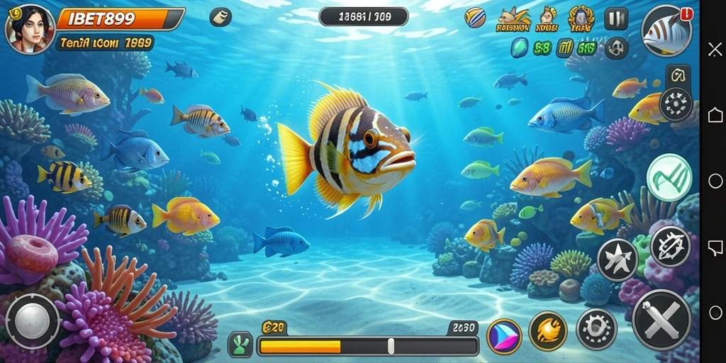 Tampilan gameplay menarik dari IBET899 dengan aksi tembak ikan.