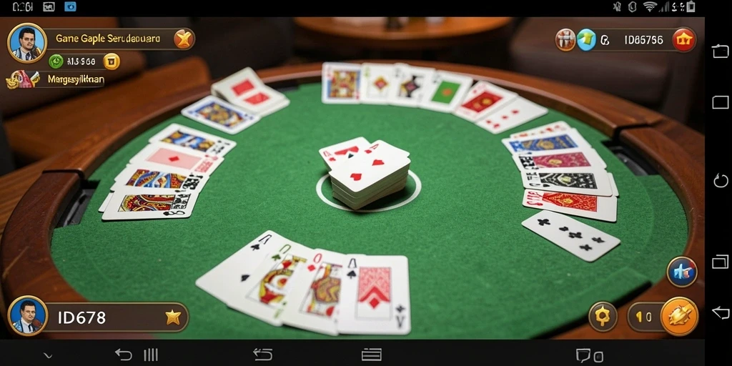 Screenshot menampilkan gameplay seru ID678 dalam permainan Gaple.