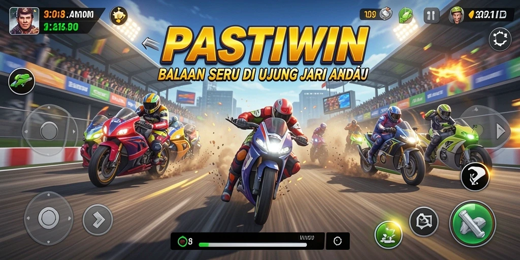 Gameplay PASTIWIN yang mendebarkan dengan mobil balap.