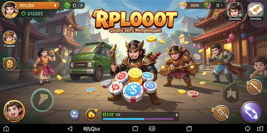 Menampilkan gameplay seru dalam QiuQiu yang penuh strategi.