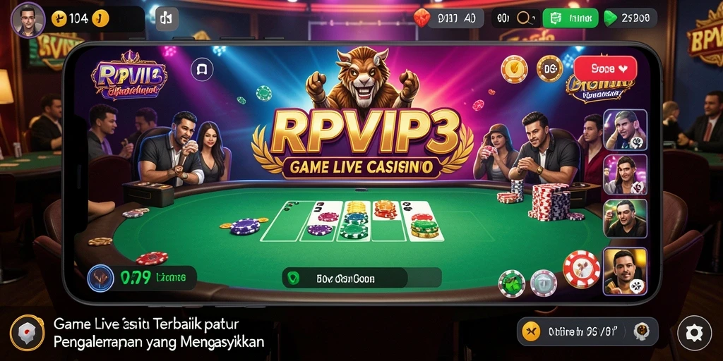 Tampilan gameplay RPVIP3 Live Casino yang mengasyikkan dan menarik.