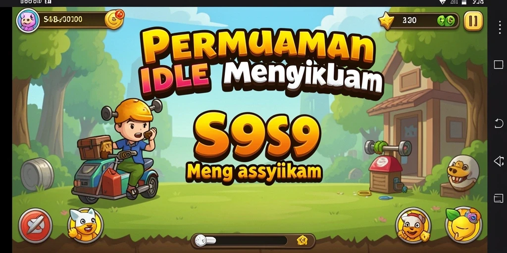 Screenshot gameplay S9S9 yang menampilkan aktivitas pengumpulan sumber daya.