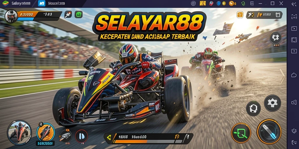 Tampilan gameplay balap yang mendebarkan dan realistis.