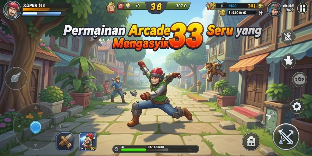 Gameplay SUPER33 yang seru dan penuh tantangan.