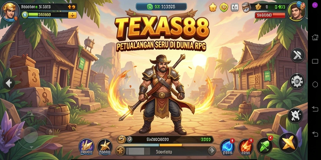 Screenshot gameplay TEXAS88 yang menunjukkan pertarungan seru.