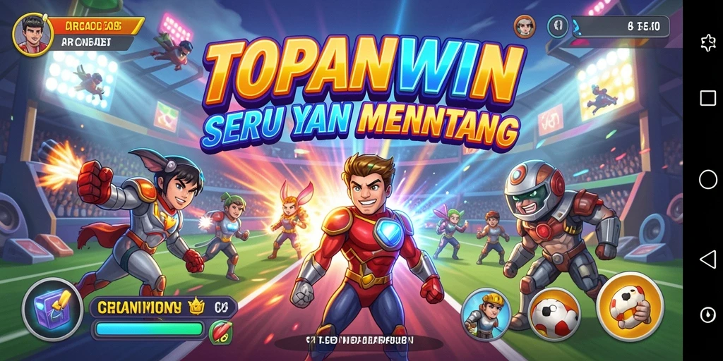 Screenshot gameplay TOPANWIN menampilkan aksi seru dalam permainan arcade.