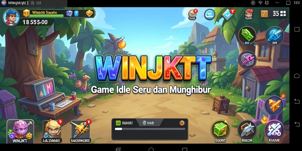 Screenshot gameplay WINJKT yang menampilkan mekanisme Idle yang menarik.