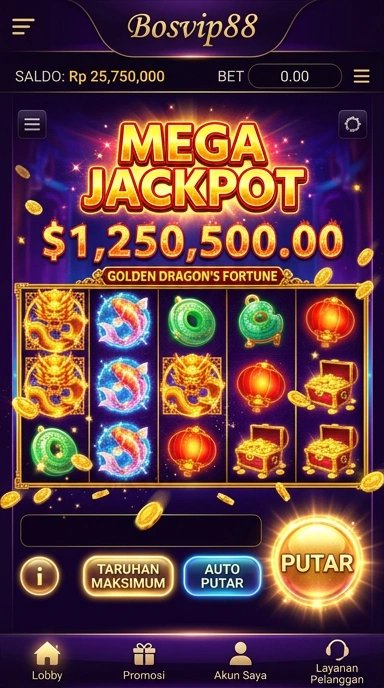 Tampilan awal aplikasi bosvip88 dengan daftar aplikasi populer.